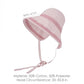 Striped Bucket Sun Hat Wide Brim Adjustable Chin Strap Packable Beach Hat