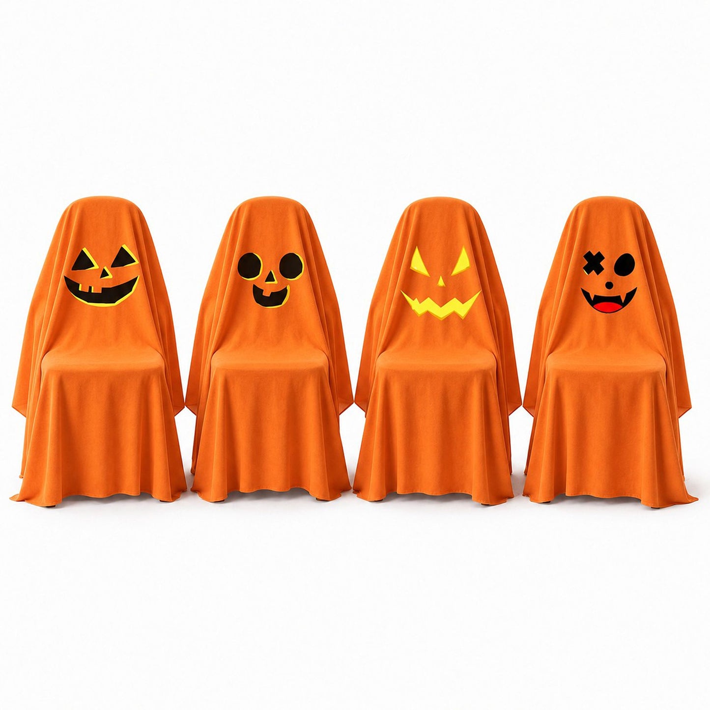 4 Pack Halloween Ghost Chair Covers Party Decorations