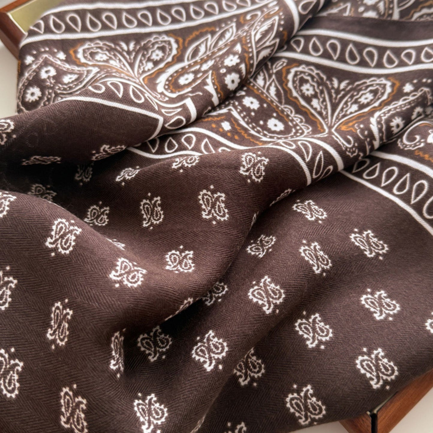 Paisley Print Square Bandana Scarf for Hair Neck and Bag Accessories 26.8¡Á26.8 Inches