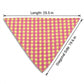 Large Pet Bandana Scarf Pink Gingham Triangle Bib for Dogs and Cats Neckerchief
