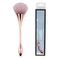2 Piece Powder Makeup Brush Set with Soft Synthetic Bristles and Metallic Handle for Face Makeup