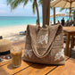 Knit Tote Bag Floral Pattern Shoulder Bag Open Top Casual Everyday Carry Handbag