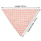 Large Pet Bandana Scarf Pink Gingham Triangle Bib for Dogs and Cats Neckerchief