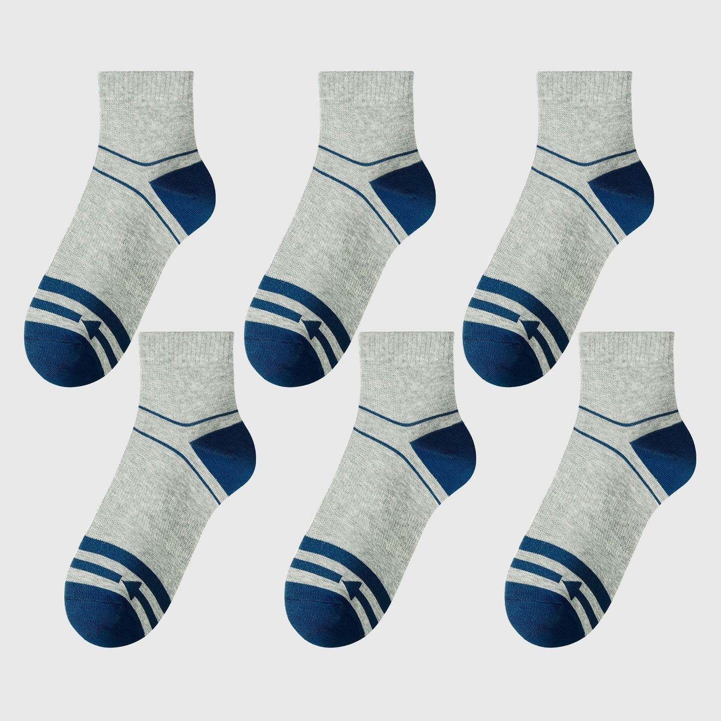 Men's 6pk Striped Ankle Socks