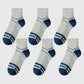 Men's 6pk Striped Ankle Socks