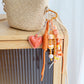 2-Piece Womens Bag Charm with Hanging Strap and Decorative Accents