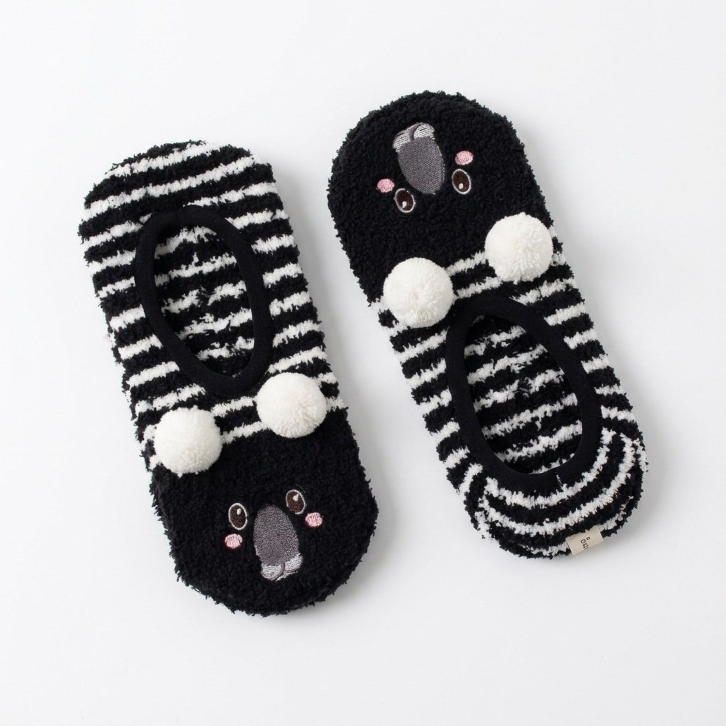 Fuzzy Bear Slipper Socks 2 Pair US 5-10.5