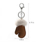 Faux Fur Trimmed Mitten Keychain Winter Bag Charm Set