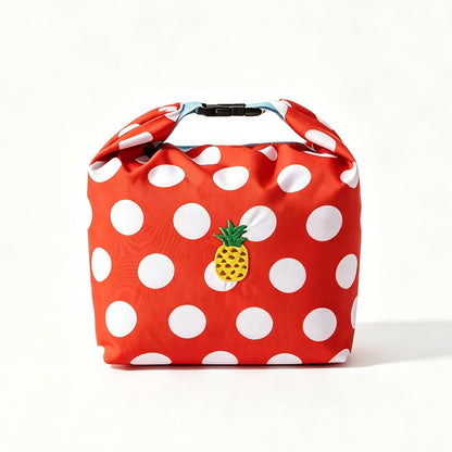 Foldable Insulated Lunch Bag Large Capacity Roll Top Lunch Tote with Buckle Closure