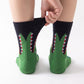 6 Pair Shark Graphic Crew Socks with Contrast Red Cuffs