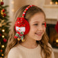 Christmas Santa Plush Earmuffs with Jingle Bell Accents