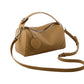 Pebbled Leather Satchel Bag with Top Handle Adjustable Crossbody Strap and Zipper Closure
