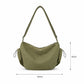 Crescent Crossbody Shoulder Bag with Side Pockets and Adjustable Strap