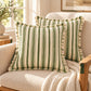 Striped Fringe Decorative Throw Pillow Cover Set of 2