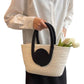 Woven Cotton Rope Handbag Open Top Handbag for Casual and Everyday Use
