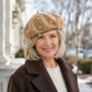 Pearl-Embellished Wool Knit Beret