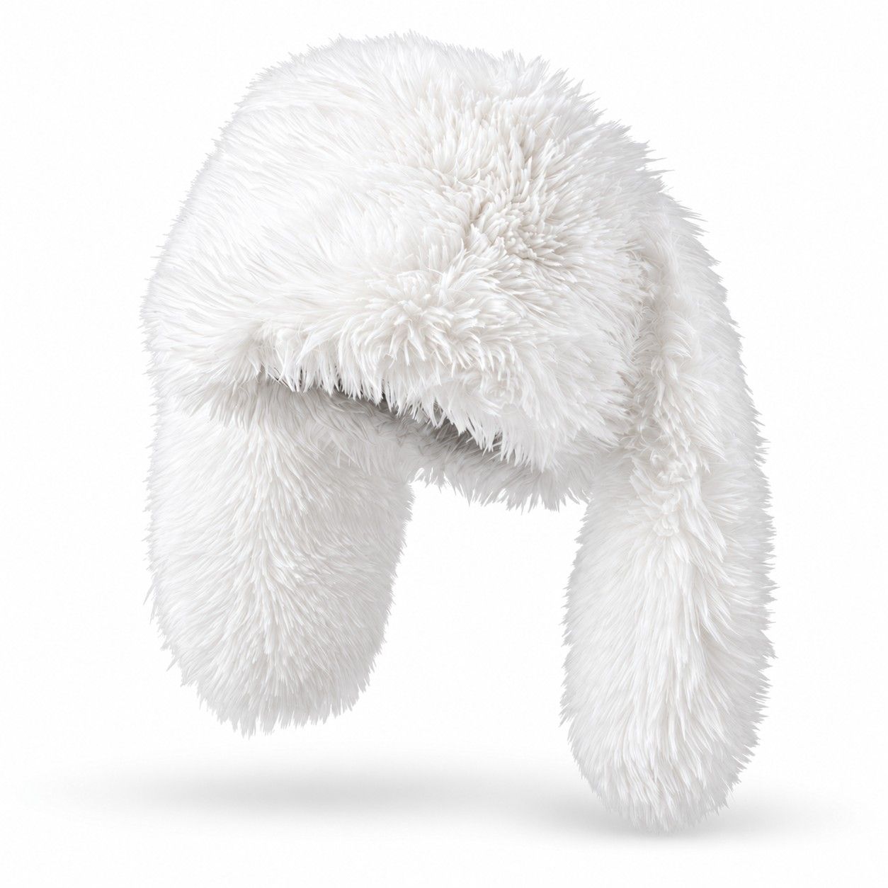 Faux Fur Trapper Hat Long Ear Flaps Plush Winter Hat