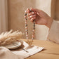 Beaded Wrist Strap with Clasps for Phones and Bags