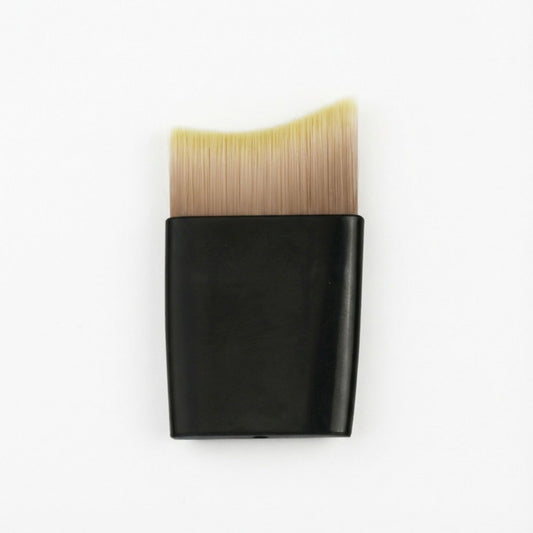 2-Piece Angled Flat Makeup Brush Set with Soft Synthetic Bristles for Face and Mask Application