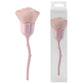 Flower-Shaped Face Powder Brush with Soft Synthetic Bristles and Curved Stem Handle