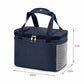 Insulated Lunch Tote Bag with Front Pocket Mesh Side Pockets and Dual Zipper