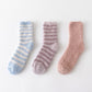 3-Pair Plush Fuzzy Crew Socks Set, Ultra-Soft Cozy Cabin Slipper Socks for Winter Lounging