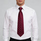 Men's Textured Diamond Pattern Silk Tie Wide Formal Necktie for Business, Weddings & Special Occasions