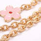 Decorative Floral Chain Bag Strap with Swivel Clasps