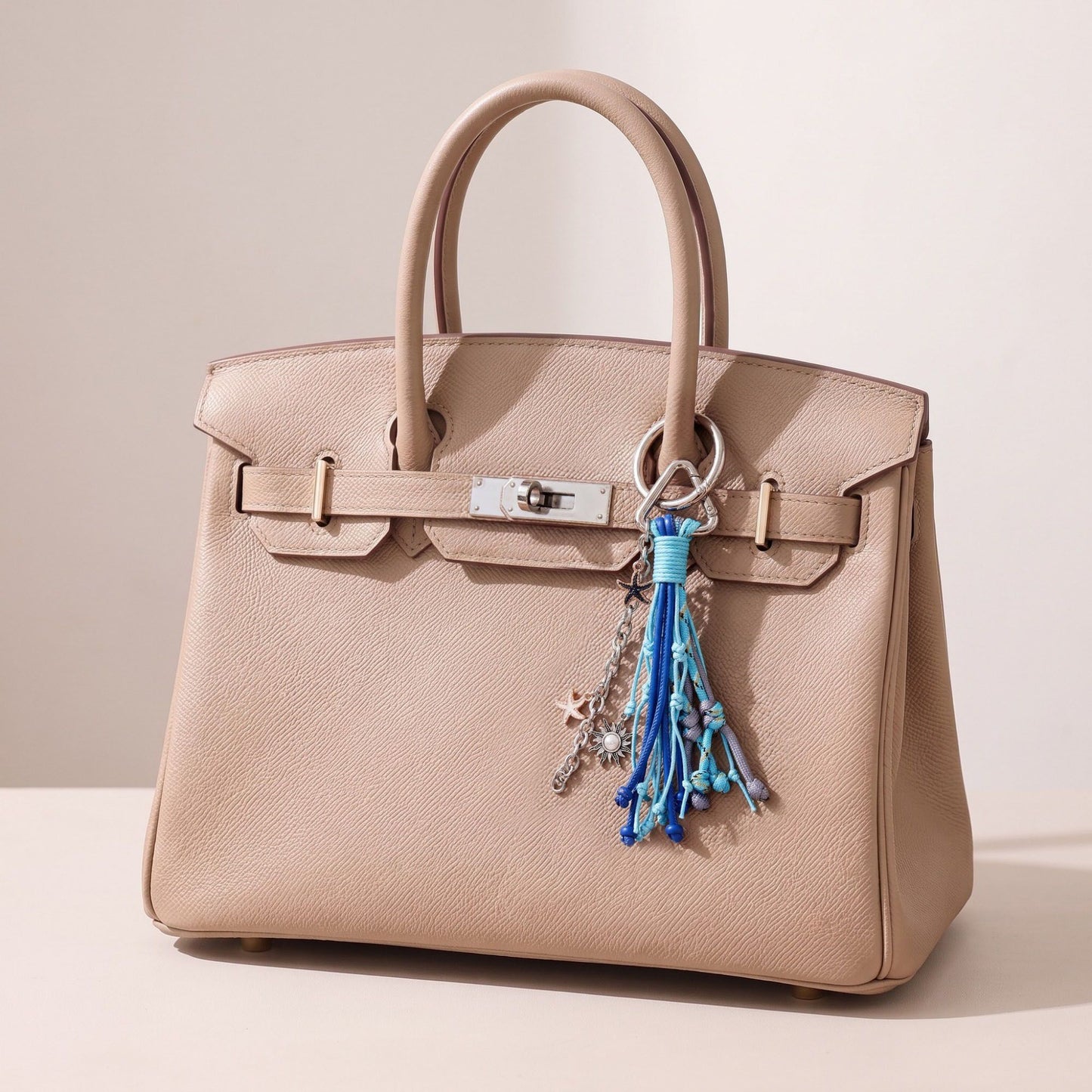 Coastal Starfish Tassel Bag Charm Keychain