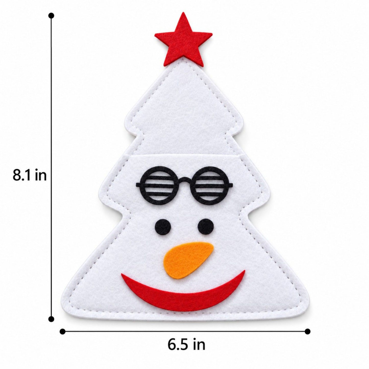 4pk Christmas Tree Santa Silverware Holders