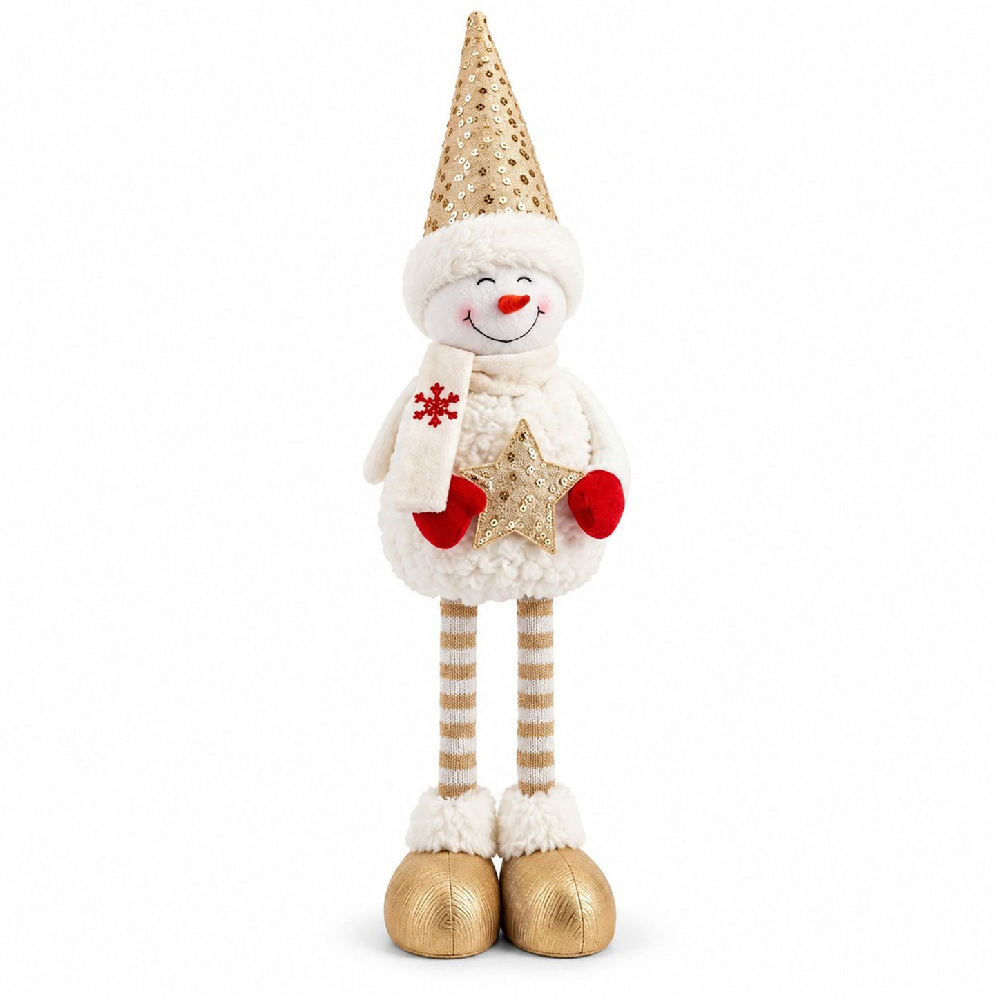 Adjustable Height Sequin Snowman Christmas Decoration