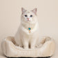 Double Strand Faux Pearl Pet Necklace Heart Gem Pendant Adjustable Collar Jewelry for Cats and Small Dogs