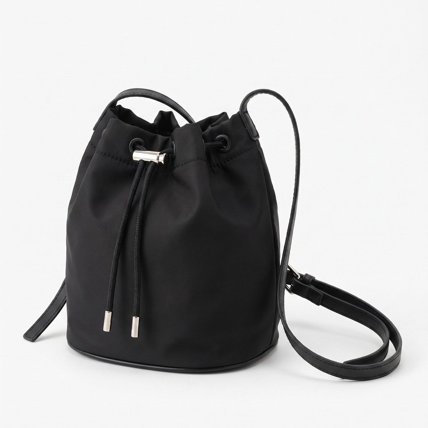 Drawstring Bucket Crossbody Bag with Adjustable Shoulder Strap