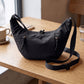 Lightweight Multi Pocket Crescent Crossbody Bag with Adjustable Strap