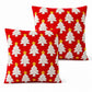 2 Pack Christmas Tree Bow Embroidered Velvet Pillow Covers