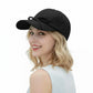 Women's Baseball Cap with Bow Tie Detail Adjustable Strap Casual Hat