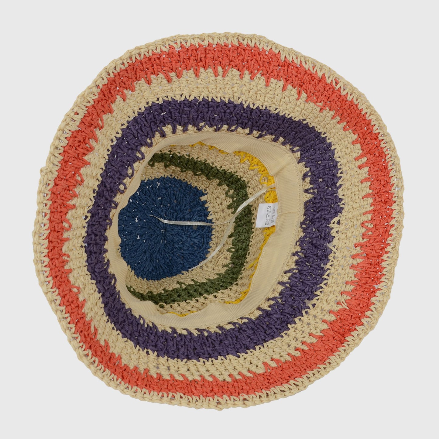 Women's Vibrant Multicolored Crochet Bucket Hat