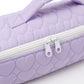 Heart Quilted Travel Makeup Bag with Carry Handle