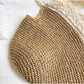 Women's Crochet Straw Hat with Lace Trim and Bow Detail