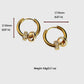 Women's Huggie Hoop Earrings with Ring Detail