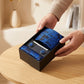 Men's Floral Print Tie Gift Set with Matching Pocket Square Cufflinks and Silver Tie Clip