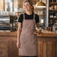 Water Resistant Utility Apron with Adjustable Straps and Three Pockets