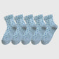 5pk Sheer Ankle Socks with Polka Dot Design