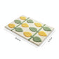 Tufted Floor Mat with Floral Daisy Pattern Non Slip Backing Soft Plush Decorative Scalloped Edge Rug