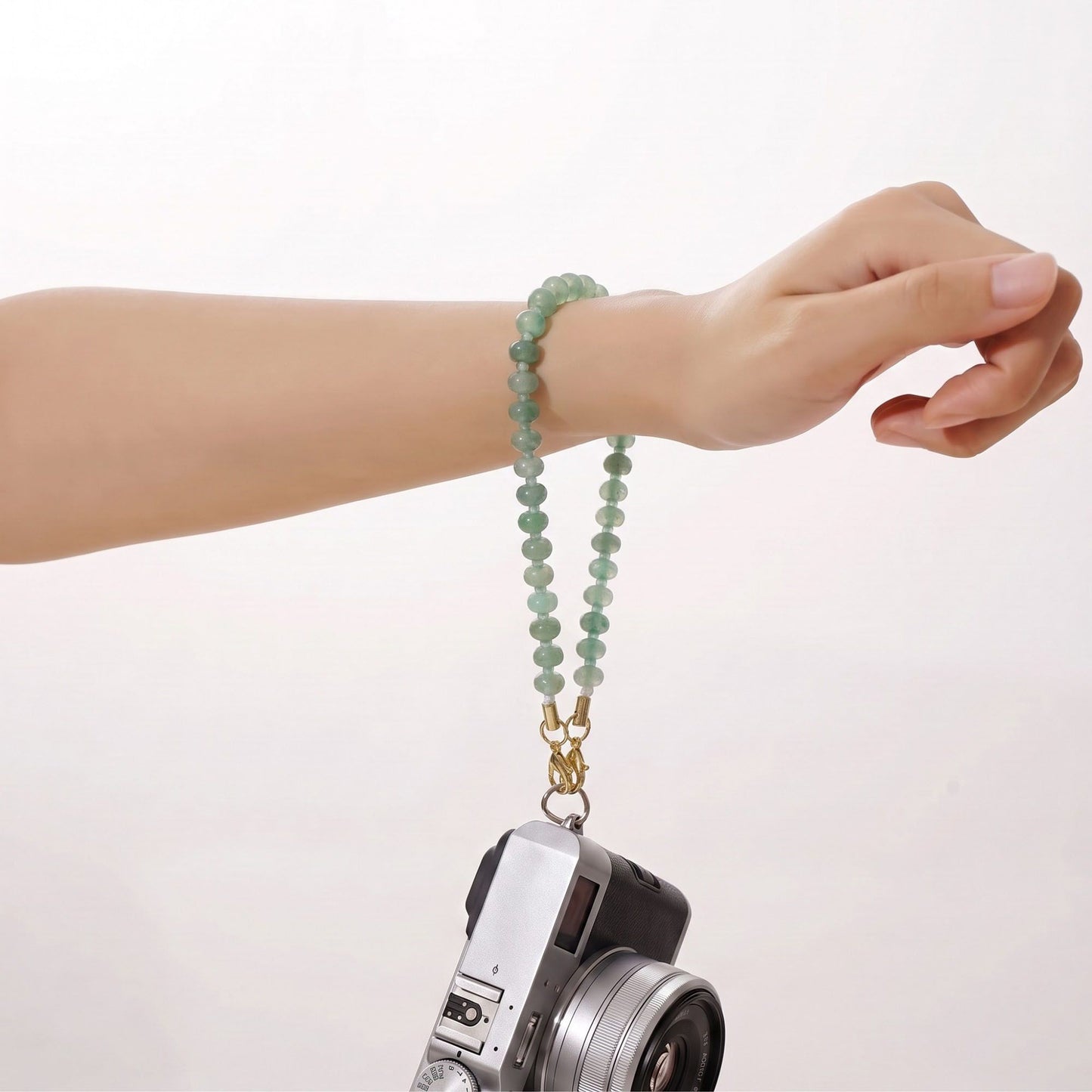 Beaded Phone Wrist Strap with Removable Clasps