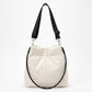 Vertical Seam Padded Hobo Tote Bag with Dual Convertible Straps for Shoulder Crossbody Wear 9.4x8.7x4.7in