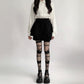 Sheer Tights with Wrapped Ribbon Illusion and Gothic Layered Design