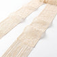 Lace Skinny Scarf with Floral Pattern Fringe Trim and Long Neck Tie Design