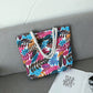 Tropical Leaf Print Canvas Tote Bag - Large Capacity Shoulder Bag
