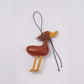 Duck Bag Charm with Beak and Patterned Scarf Accent